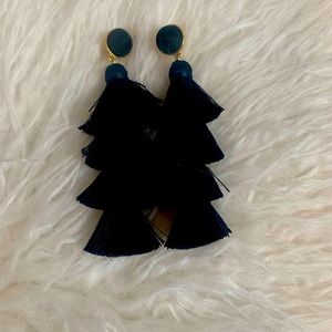 Baublebar Gold-Tone black tassel earrings